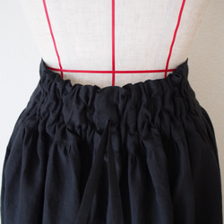 drawstring skirt-black- 5枚目の画像