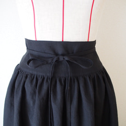 drawstring skirt-black- 3枚目の画像