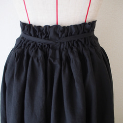 drawstring skirt-black- 4枚目の画像