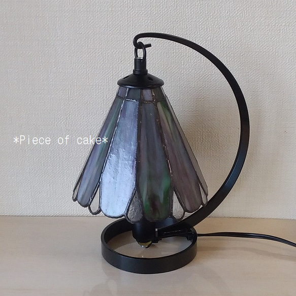 ステンドグラスのシンプルランプ(LP-02-2)＜インテリア　照明　シェイド　電灯＞ 5枚目の画像