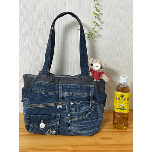 ☆リメイクデニムチューリップバッグ☆ トートバッグ momonyan