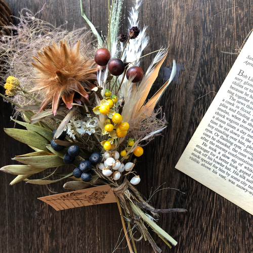 ご予約　秋のドライフラワースワッグ　⑧ 再販！秋のボタニカルスワッグ① ドライフラワー スワッグ aimo