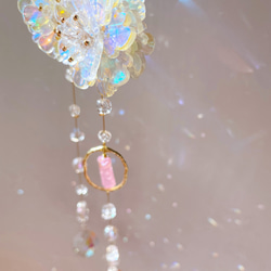 サンキャッチャー　Crystal flower ☆--クリスタルフラワー--☆ ピンク 1枚目の画像