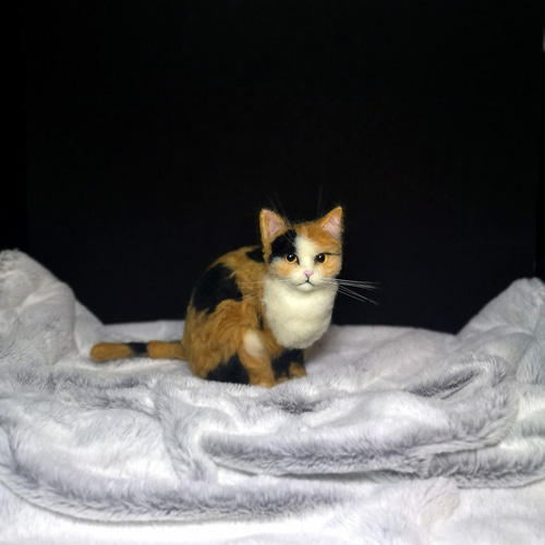 羊毛フェルト まかっ 三毛猫 猫 ねこ 犬 ハンドメイド