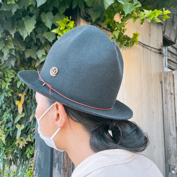 人気】H.at オートモード平田 ハット ラビットファー 日本製 美品