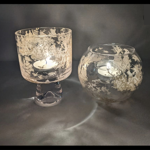 キャンドル立て　キャンドルホルダー　キャンドル付き キャンドルスタンド ホルダー キャンドルグラス スクワッシュ 5色