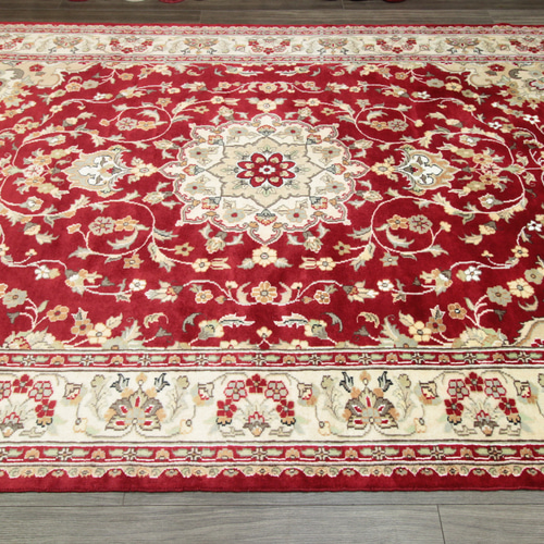 新品 華やかなペルシャアラベスクデザイン パキスタン手織り絨毯 新品 華やかなペルシャアラベスクデザイン パキスタン手織り絨毯