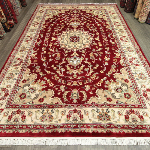 新品 華やかなペルシャアラベスクデザイン パキスタン手織り絨毯 新品 華やかなペルシャアラベスクデザイン パキスタン手織り絨毯