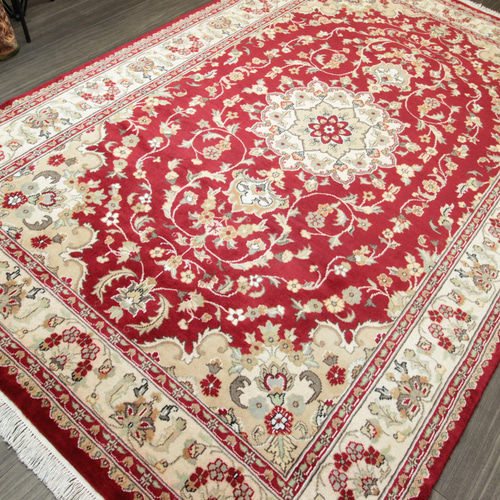 新品 華やかなペルシャアラベスクデザイン パキスタン手織り絨毯 新品 華やかなペルシャアラベスクデザイン パキスタン手織り絨毯