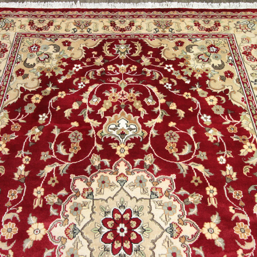 新品 華やかなペルシャアラベスクデザイン パキスタン手織り絨毯