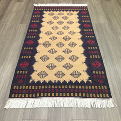 NEW アフガニスタン トライバルラグ 手織りキリム アクセントラグ