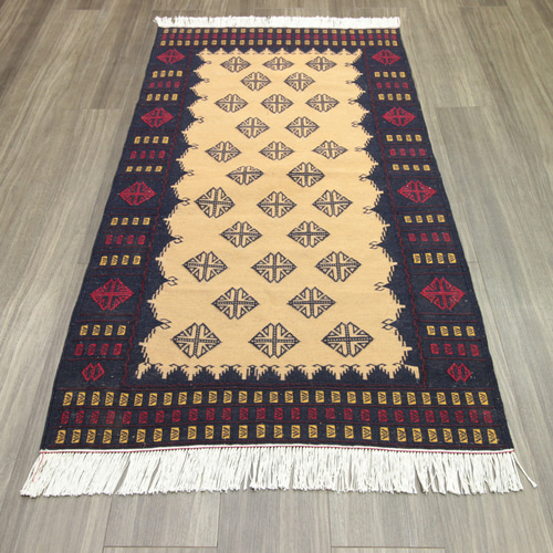 NEW アフガニスタン トライバルラグ 手織りキリム アクセントラグ