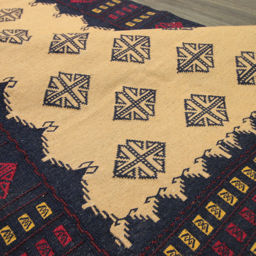 NEW アフガニスタン トライバルラグ 手織りキリム アクセントラグ