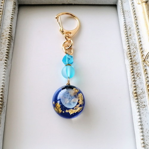 月夜の海月キーホルダー☆再販2 / クラゲ / レジン その他アクセサリー