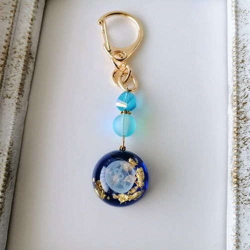 月夜の海月キーホルダー☆再販2 / クラゲ / レジン その他アクセサリー