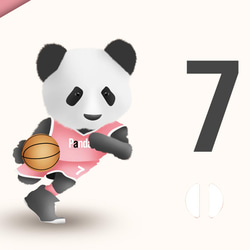 「L Panda」バスケ（ドリブル）のグリップケース （iPhoneのみ対応）　　受注生産 3枚目の画像