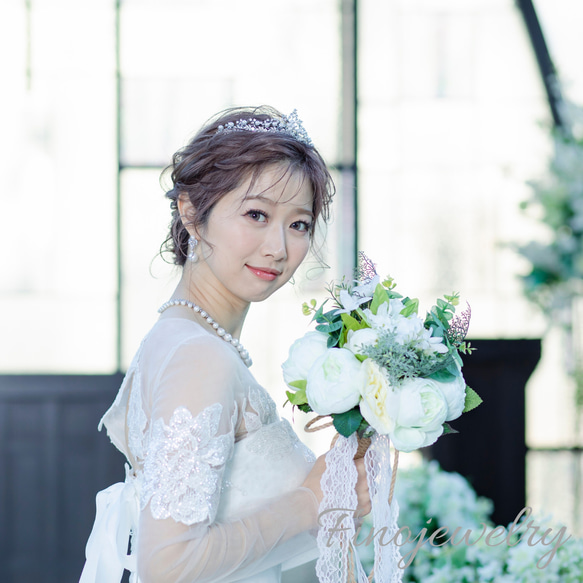 【送無・SpcialBox・3set】P006N023T011 #ティアラ #結婚式 #Wedding #パール 4枚目の画像