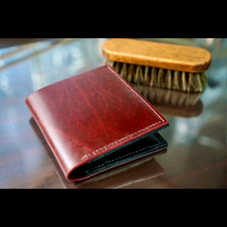 【ルガトショルダー】超薄財布　ヌメ革　レザー　本革　革　牛革　カードケース【受注製作】 2枚目の画像