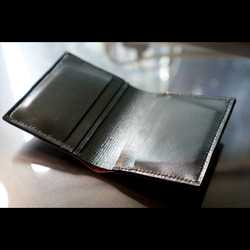 【ルガトショルダー】超薄財布　ヌメ革　レザー　本革　革　牛革　カードケース【受注製作】 3枚目の画像