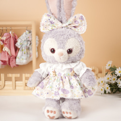 ぬいぐるみ服 ワンピース ストラップレス 黒 トランプ ステラルーSサイズ ぬいぐるみ服 ワンピース ストラップレス 黒 トランプ