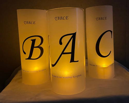 結婚式　テーブルナンバー　キャンドル　リボン ランタン風テーブルナンバーキャンドル 結婚式 テーブルナンバー