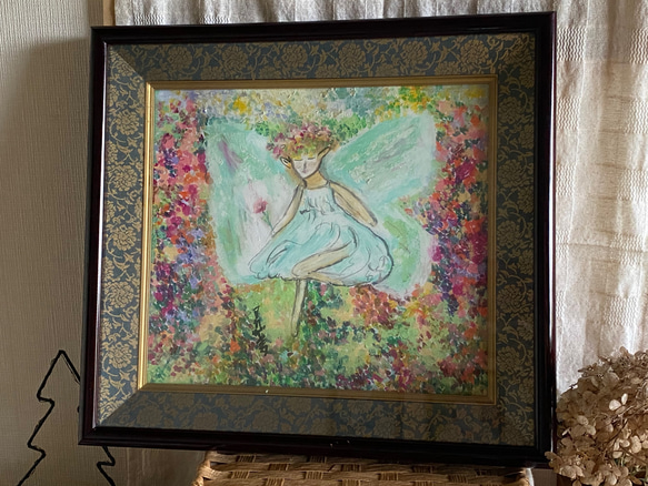 自作絵画 妖精 薔薇 自作絵画 妖精 薔薇