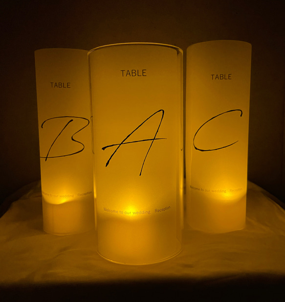 ランタン風テーブルナンバーキャンドル 結婚式 テーブルナンバー