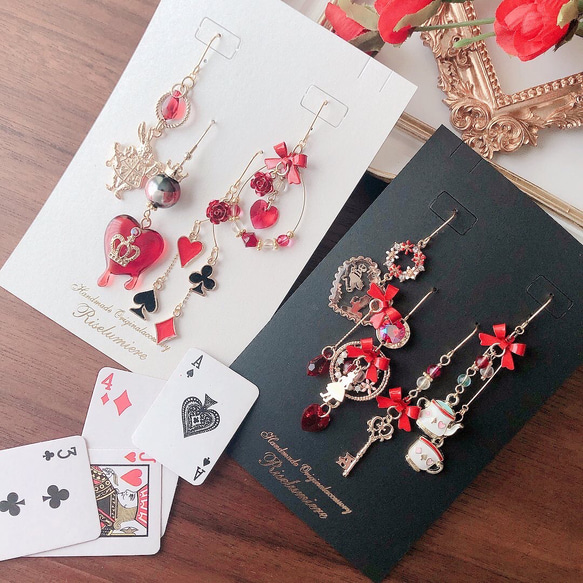 完全受注制作】不思議の国のアリス アリスセットⅡ ピアス（フック