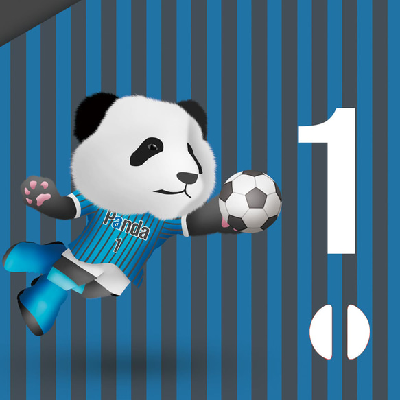 「L Panda」サッカー（キーパー）のグリップケース （iPhoneのみ対応）　　受注生産 4枚目の画像