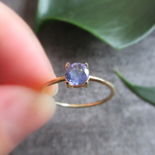 12月の誕生石】5mm宝石質「タンザナイト」ファセットリング 指輪