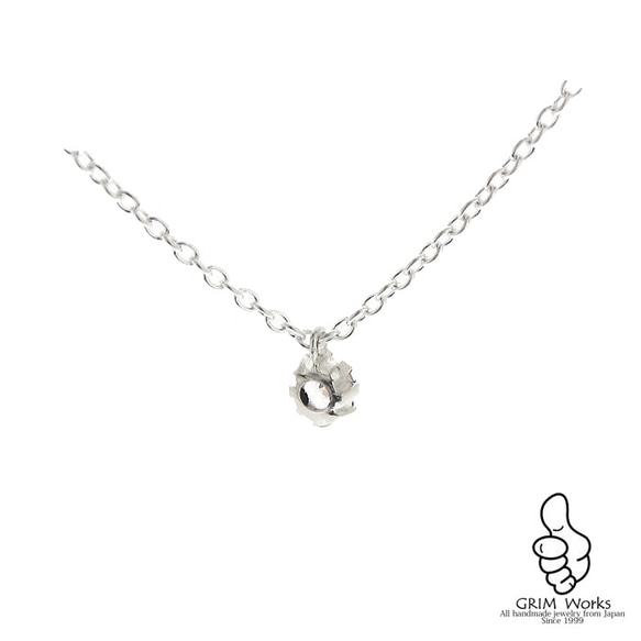プチネックレス シルバーネックレス クリア模造ダイヤモンド CZジルコニア 石カスタム可能 個性主張 小さい宝石 女性 4枚目の画像
