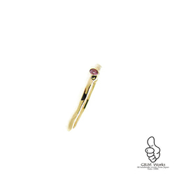 【選べる】 宝石 天然石 地金カラー サイズ 仕上げ方 シンプル上質 一粒天然石リング 10金ゴールド 洗練された指輪 4枚目の画像