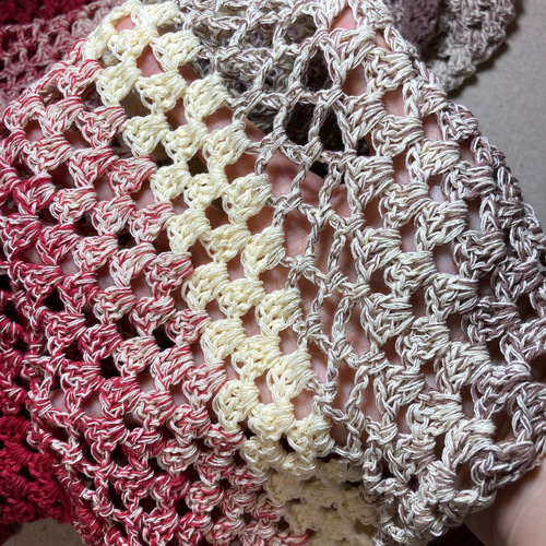 レインボーファインコットン＊秋口色のたっぷり大きく包まれるグラニー