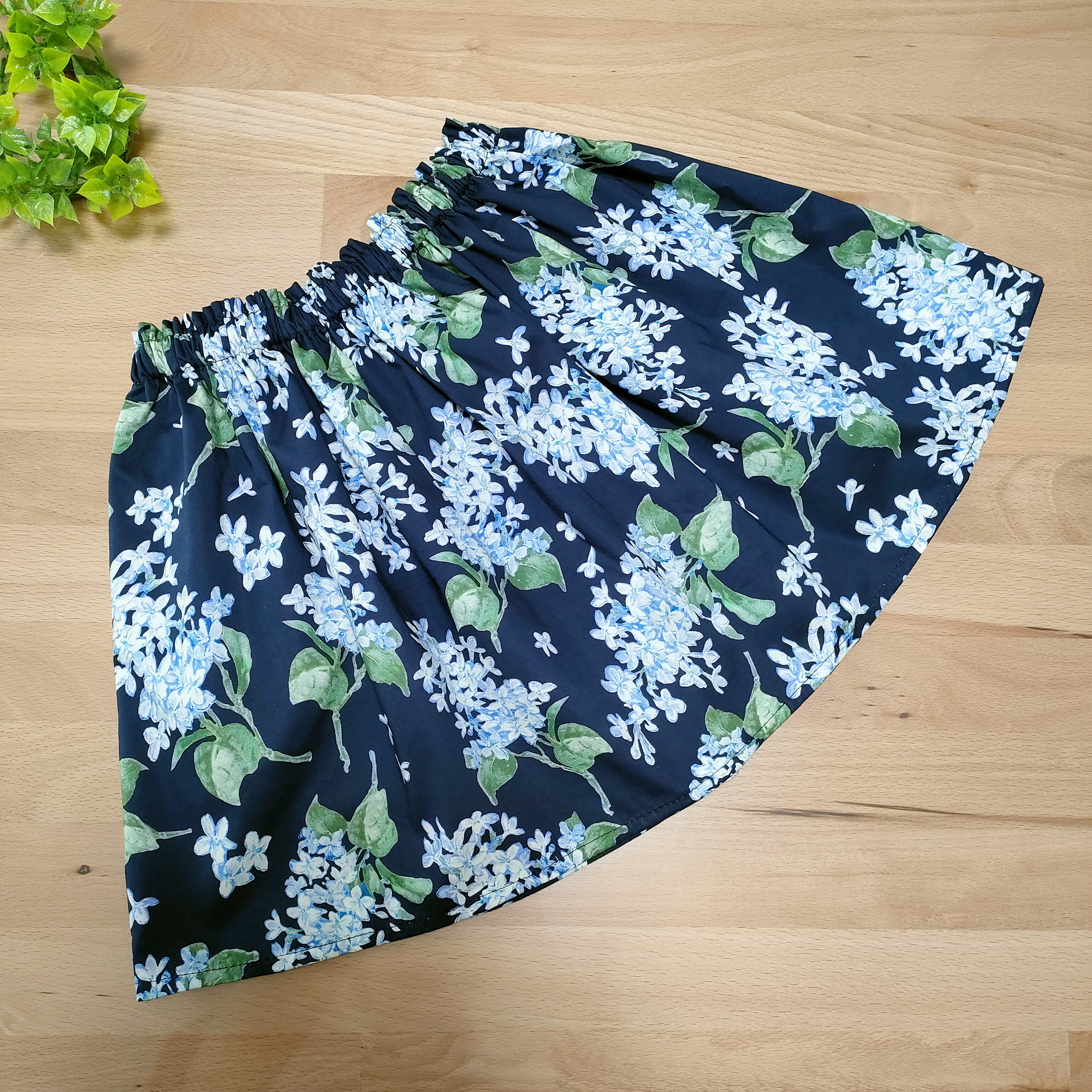 【感謝15%OFF】LIBERTY キッズ ギャザースカート裏地付 アーカイブライラック ネイビー size:110