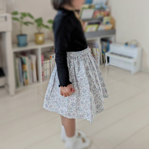 LIBERTY キッズ ギャザースカート裏地付 アロナ スミレ size:100