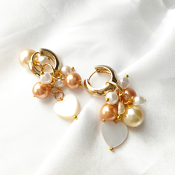 ゴールド 花びら 花 フラワー 大ぶり イヤリング ピアス ハンドメイド