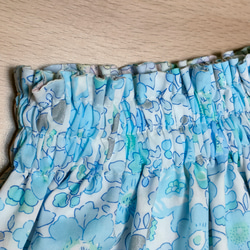 LIBERTY キッズ ギャザースカート リバーシブル ベッツィブルーメタリック＆ラベンダー size:100~110 5枚目の画像