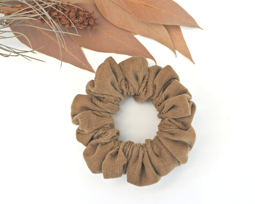 ハンドメイド⭐コーデュロイ小さめシュシュ 2e0fdcd808b919db5f787c67fe9256