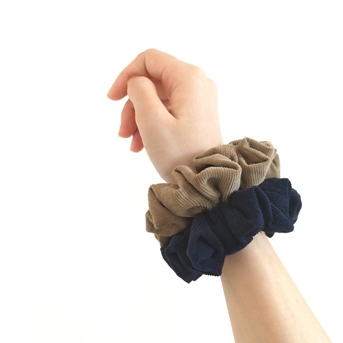 細コーデュロイのシュシュベージュ シュシュ tanne 通販 14578736