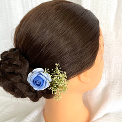 レザーで作った”薔薇の髪飾り”SSK-002 9枚目の画像