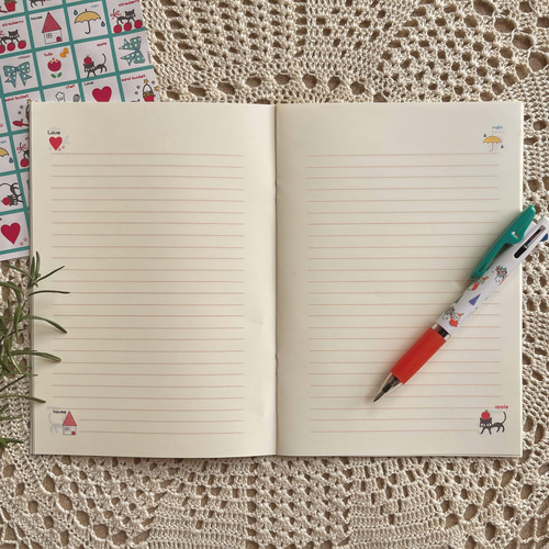 黒ねこ ファンシーレトロなノート A6サイズ ノート sakamocchann 通販