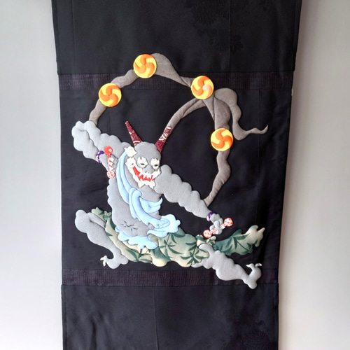 押絵タペストリー＊風神・雷神