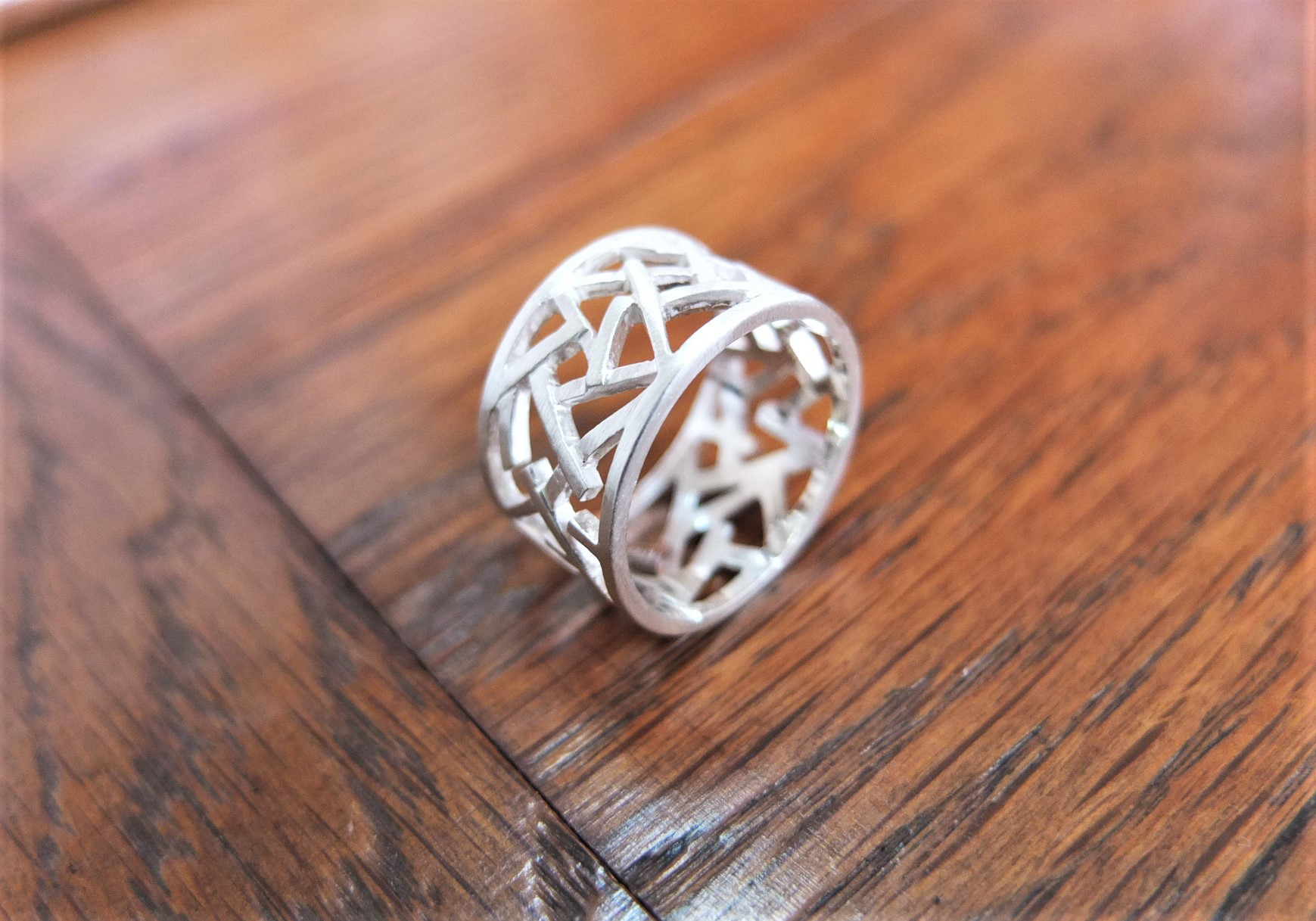 botanical felce silver ring