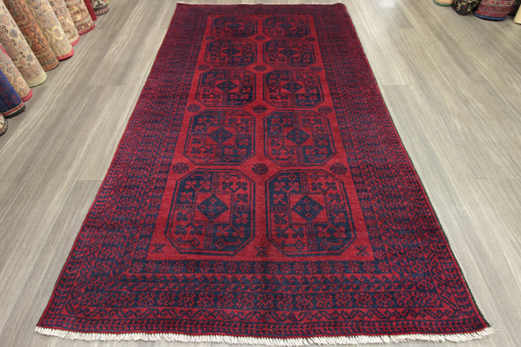 NEW トルクメン絨毯 手織り絨毯 部族絨毯 トライバルラグ