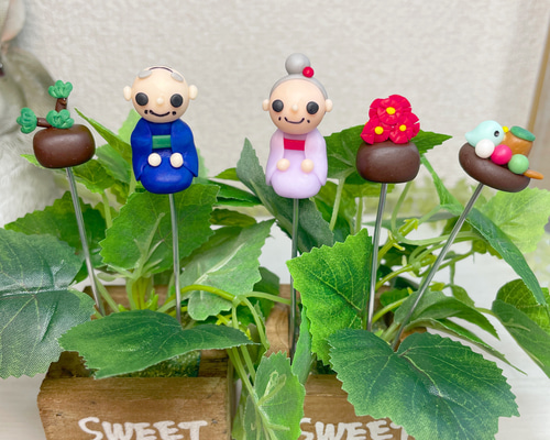 ハンドメイド ガーデンピック 敬老の日ピック 多肉植物 その他