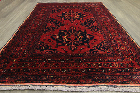 ベルベットのような艶あるカールモハンマディ絨毯　アフガントライバルラグ　オールド手織り絨毯　104x145cm　＃149 8枚目の画像