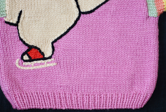 秋冬・しろくまのちびっこセーター　90〜100cm 8枚目の画像