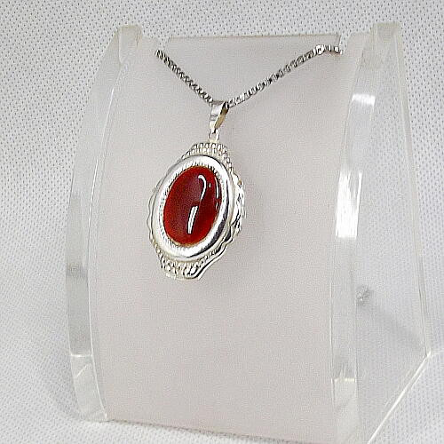 agate シルバー925 ロケットネックレス