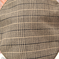 グレンチェック　ベレー帽:ブラウン 6枚目の画像