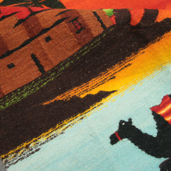 チュニジアキリム　ラクダデザイン　アートラグ　手織りキリム　85x118cm　＃492 4枚目の画像